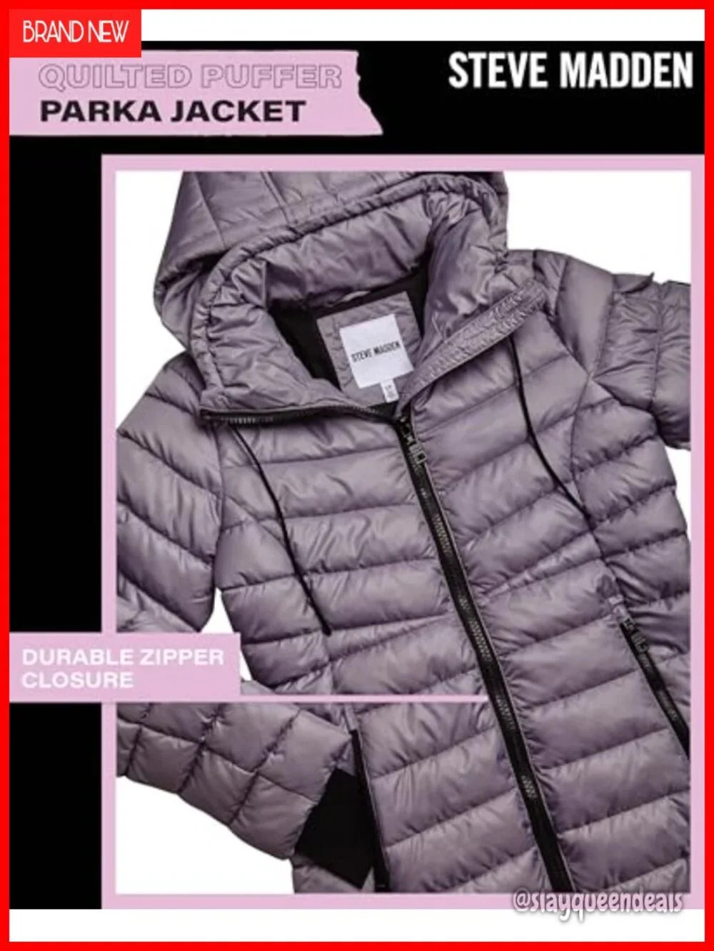 Long Hooded Puffer Parka Insulated Winter Coat Quilted Fill Packable